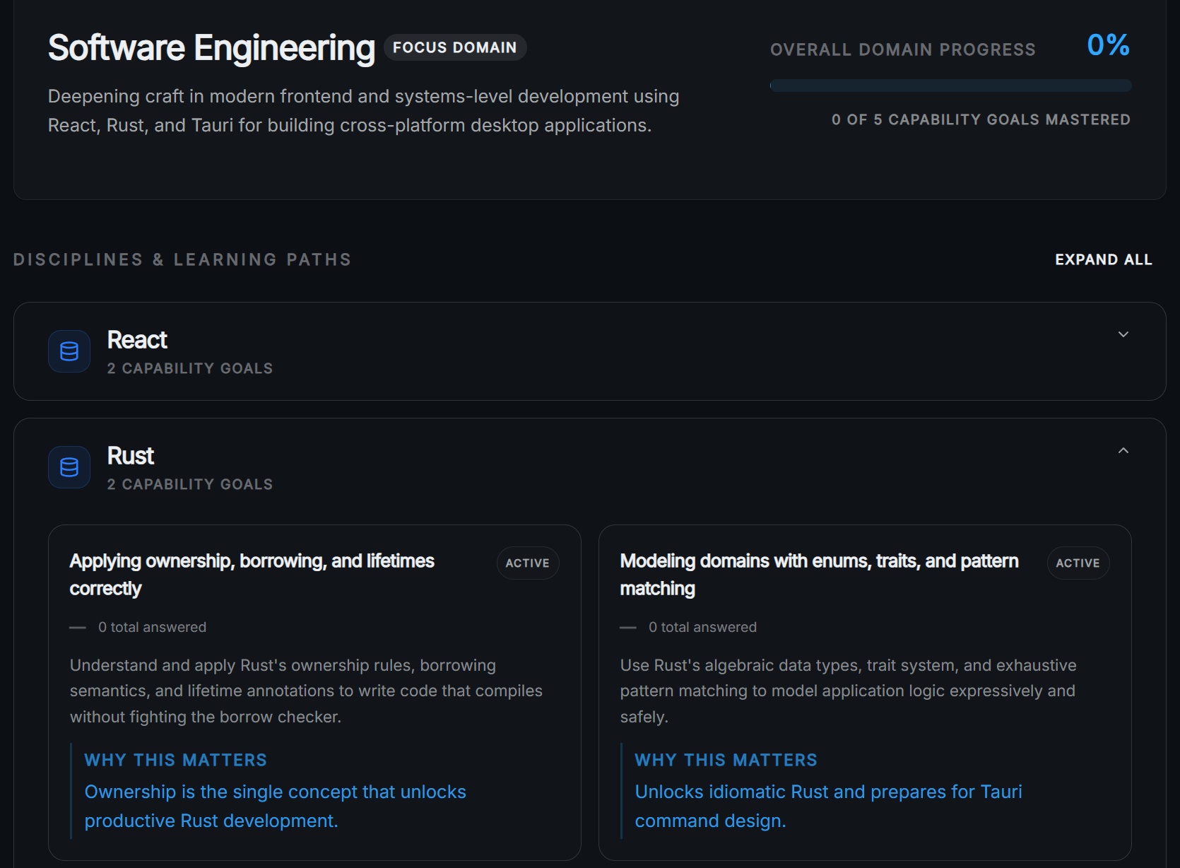 Dashboard: Mission accuracy, Goals, Accuracy bars